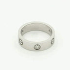 [Marin]BAGUE LOVE 5.5MM 3 DIAMANTS ARGENT