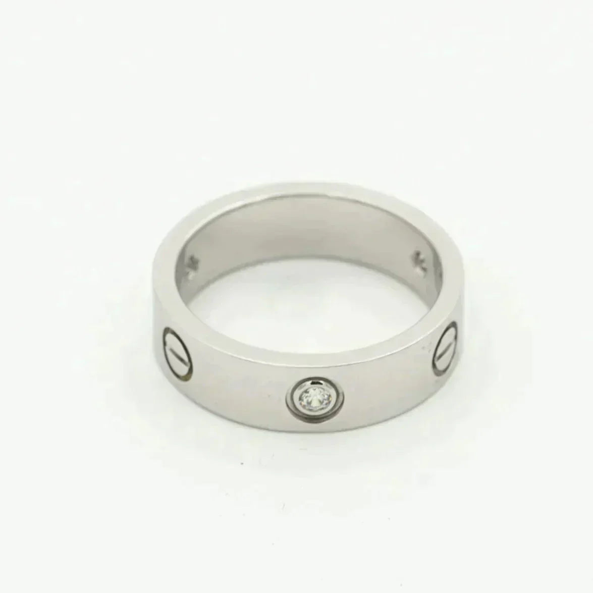 [Marin]LOVE RING 5.5MM 3 DIAMONDS SILVER