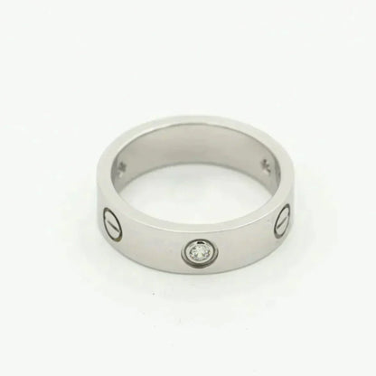 [Marin-Jewelry]ラブリング 5.5MM 3ダイヤモンド シルバー