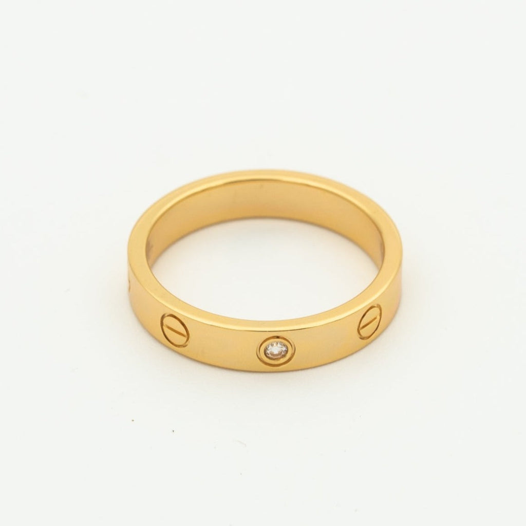 [Marin]BAGUE LOVE 4MM 1 DIAMANT OR ROSE