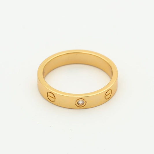 [Marin]LOVE RING 4MM 1 DIAMOND PINK GOLD