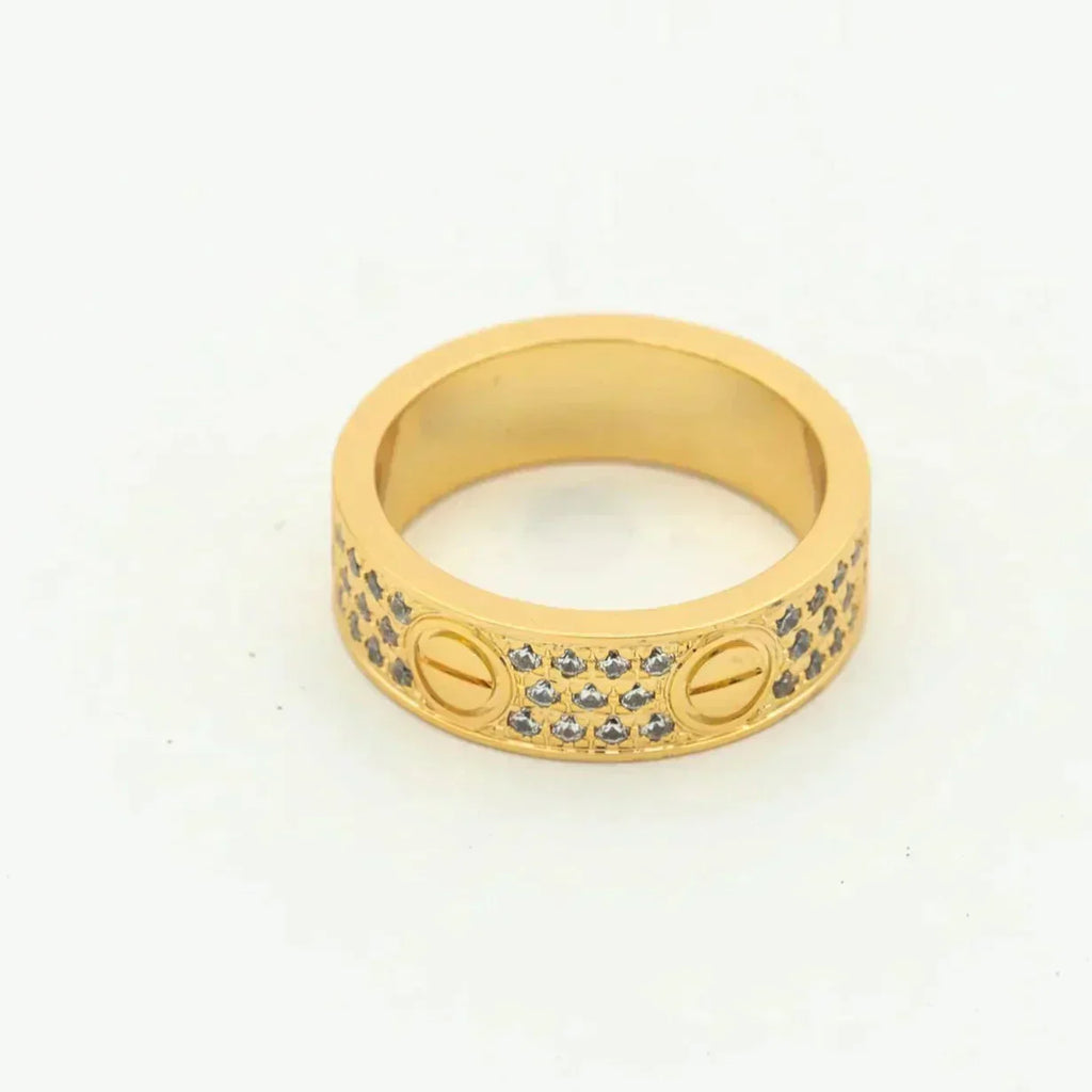 [Marin]BAGUE LOVE 5,5 MM DIAMANTS PAVÉS
