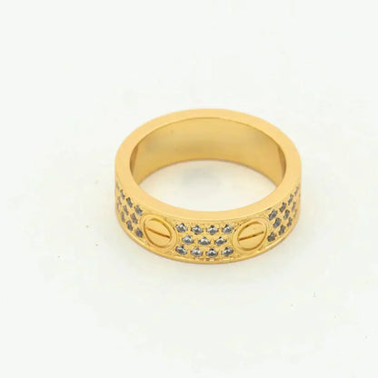 [Marin-Jewelry]ラブリング 5.5MM ダイヤモンド パヴェ