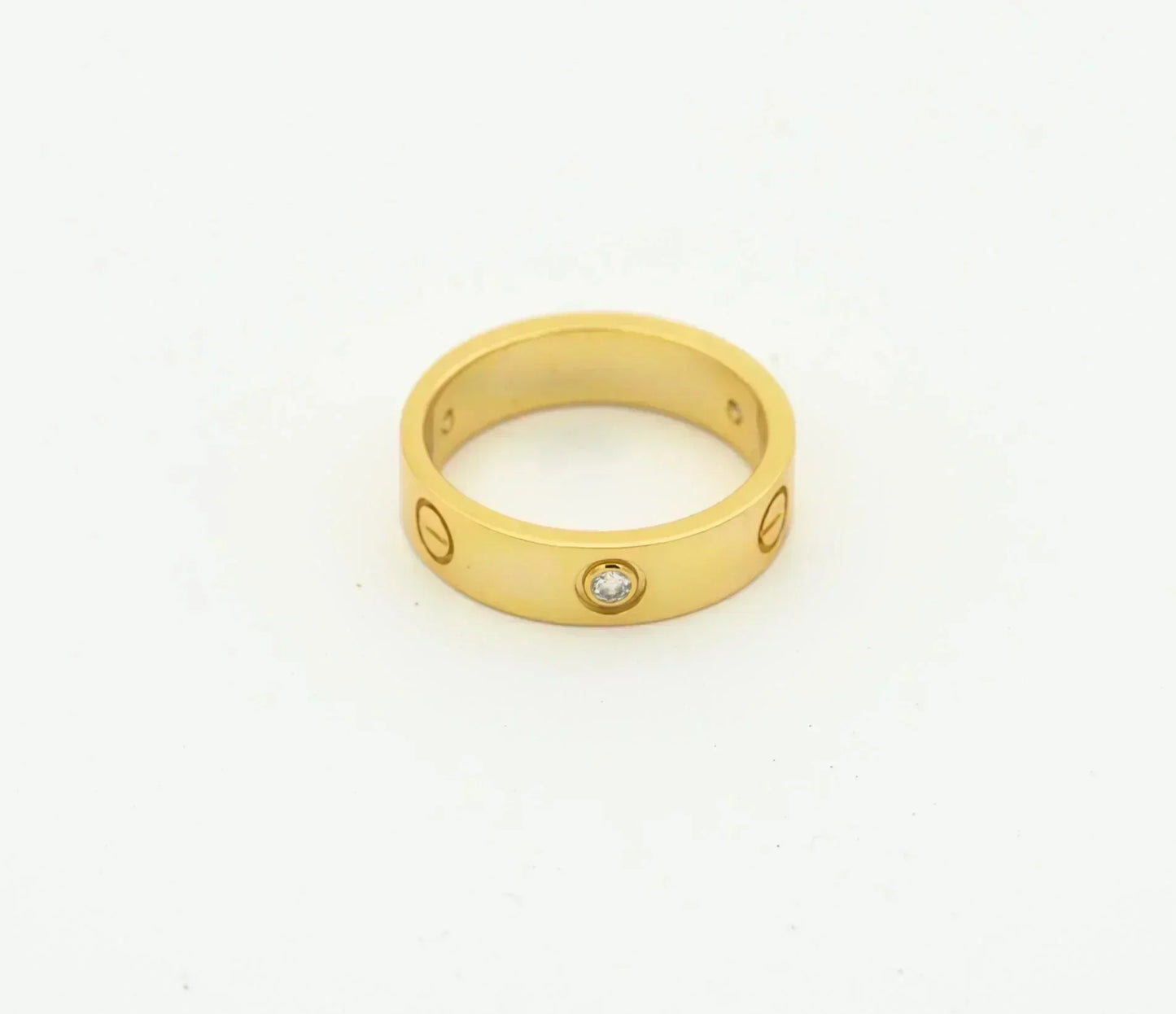 [Marin-Jewelry]LOVEリング 4MM 1ダイヤモンド ゴールド