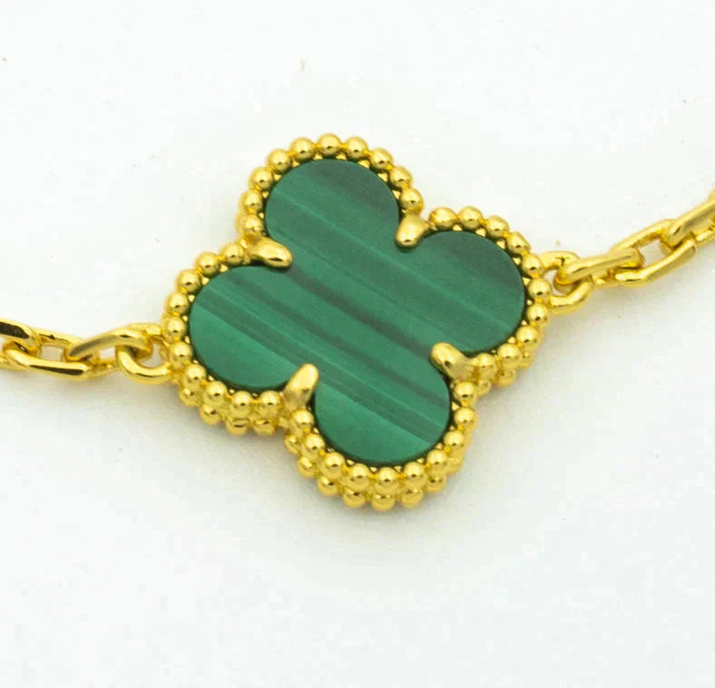 [Marin] CLOVER 5 MOTIF MALACHITE BRACELET COLLECTION