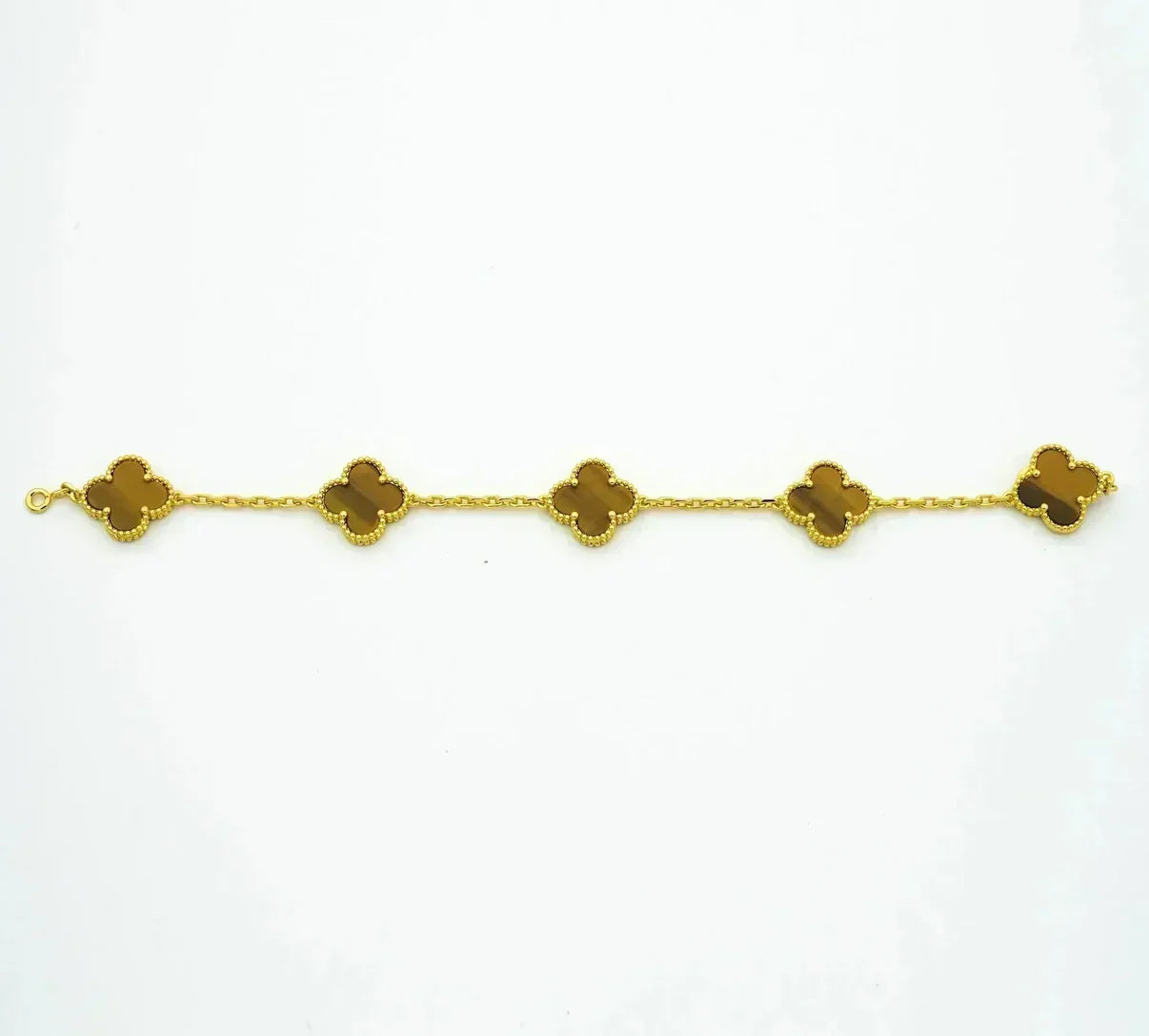 [Marin-Jewelry] クローバー5モチーフ タイガーアイブレスレットコレクション