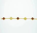 [⭐Shinejoy] CLOVER 5 MOTIF RED CORNELIAN BRACELET COLLECTION