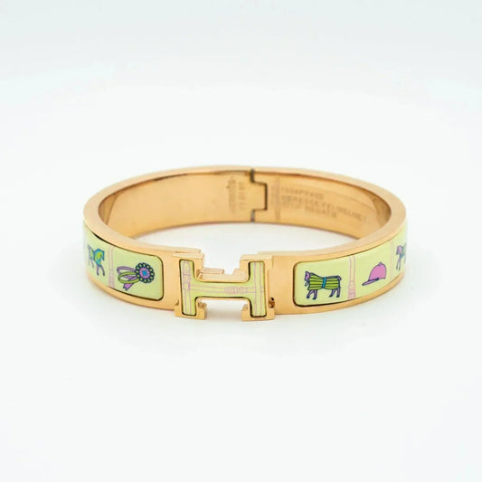 [Marin]H PINK GOLD BRACELET CREAM CERAMIC