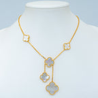 [Marin]COLLIER TRÈFLE NACRE 6 MOTIFS