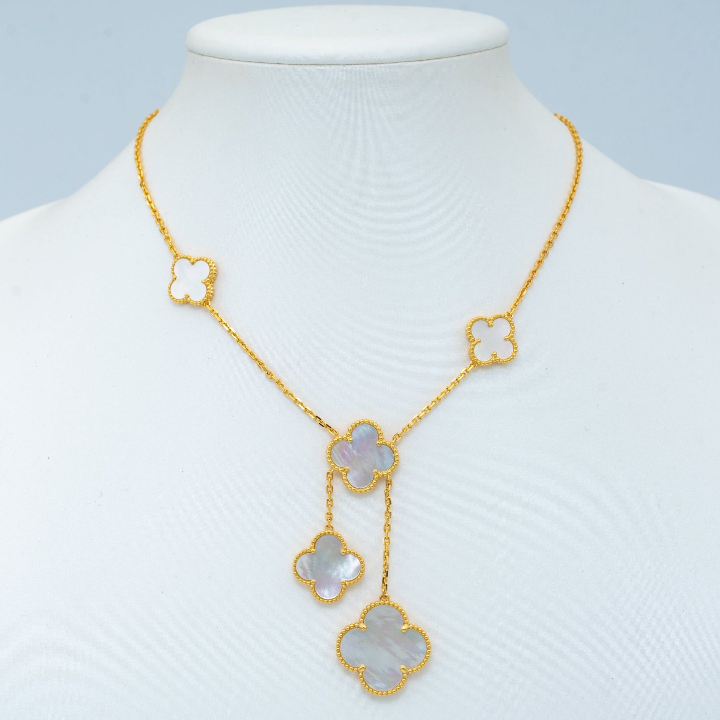[Marin-Jewelry]CLOVER マザーオブパール ネックレス 6モチーフ