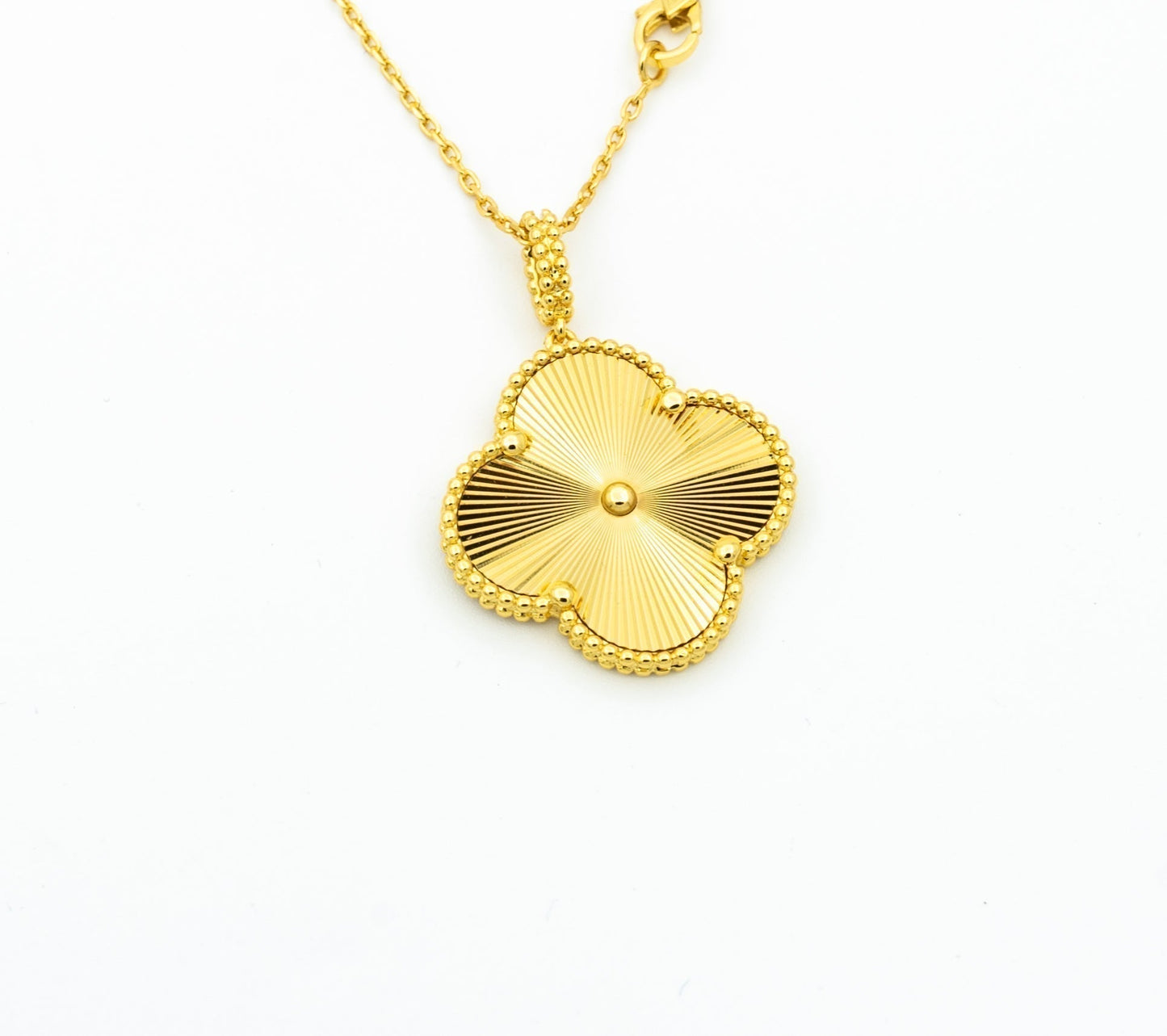 [Marin-Jewelry]クローバー 25MM ペンダント ネックレス ゴールド