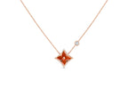 [Marin]STAR NECKLACE PINK GOLD 1 DIAMOND