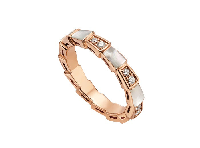 [Marin]SERPENTI RING PINK GOLD DIAMOND MOP 3MM