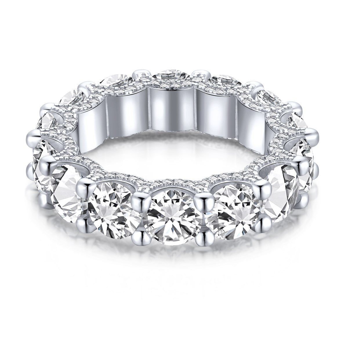 [Marin Jewelry]Gorgeous Round Cut Tennis Ring