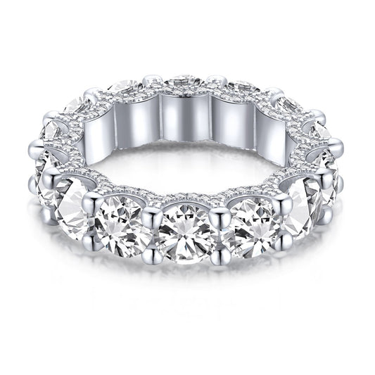 [Marin Jewelry]Gorgeous Round Cut Tennis Ring
