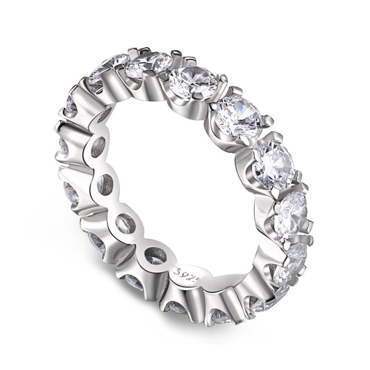 [Marin Jewelry]Eternity Round Cut Tennis Ring