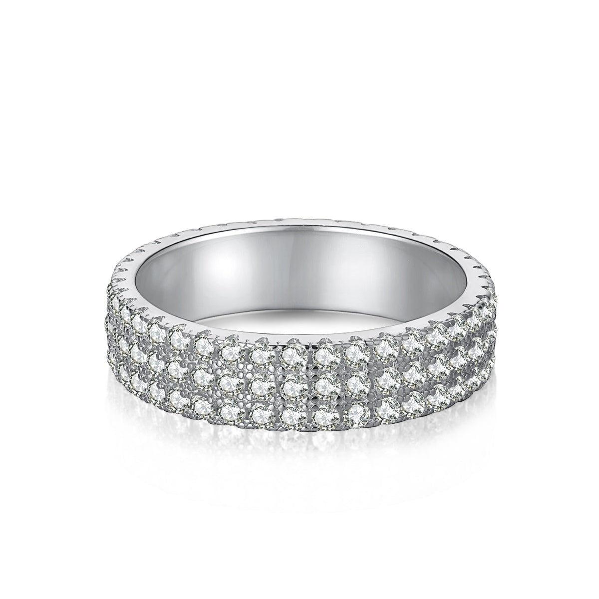 [Marin Jewelry]Dainty Round Cut Tennis Ring