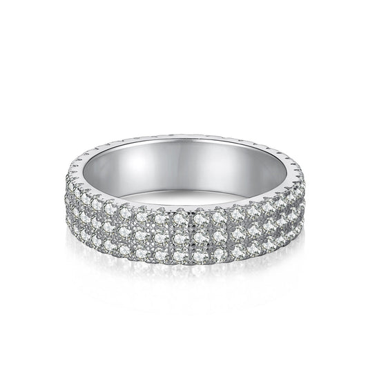 [Marin Jewelry]Dainty Round Cut Tennis Ring