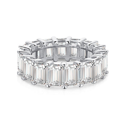 [Marin Jewelry]0.75 Carat Elegant Emerald Cut Tennis Ring