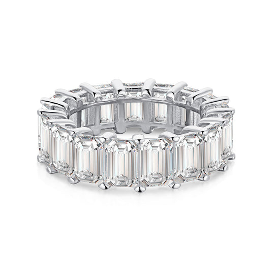 [Marin Jewelry]0.75 Carat Elegant Emerald Cut Tennis Ring