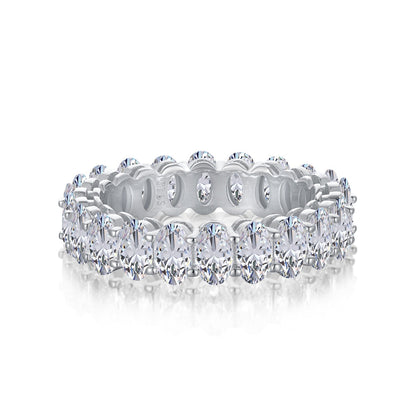 [Marin Jewelry]Ornate Oval Cut Tennis Ring