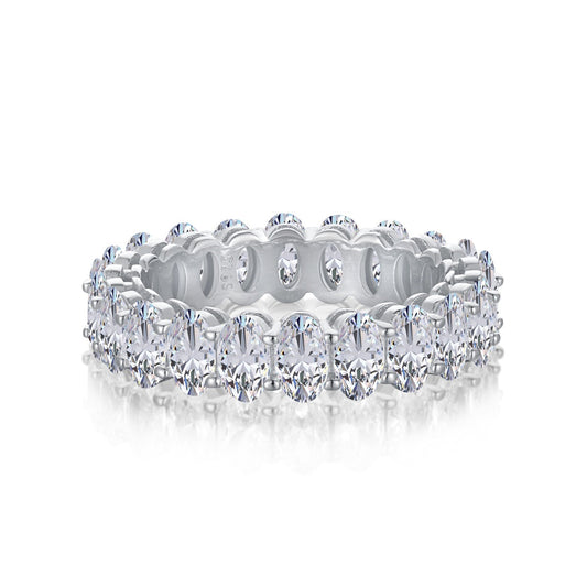 [Marin Jewelry]Ornate Oval Cut Tennis Ring