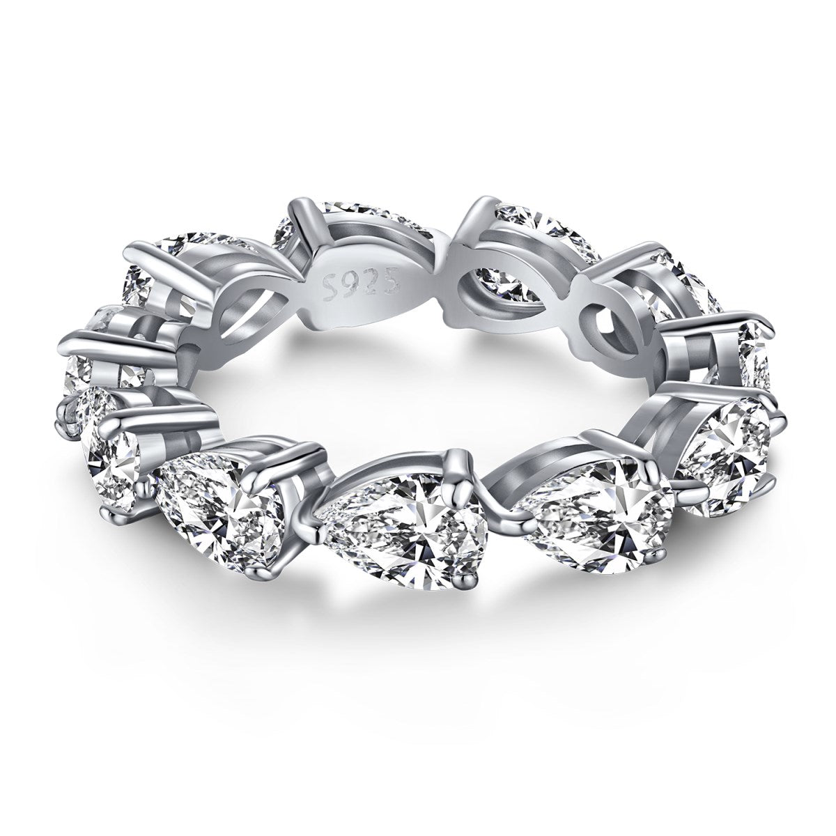 [Marin Jewelry]Exquisite Pear Cut Tennis Ring