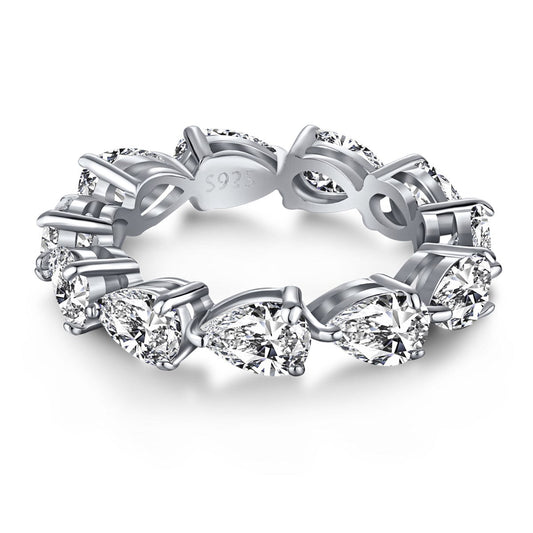 [Marin Jewelry]Exquisite Pear Cut Tennis Ring