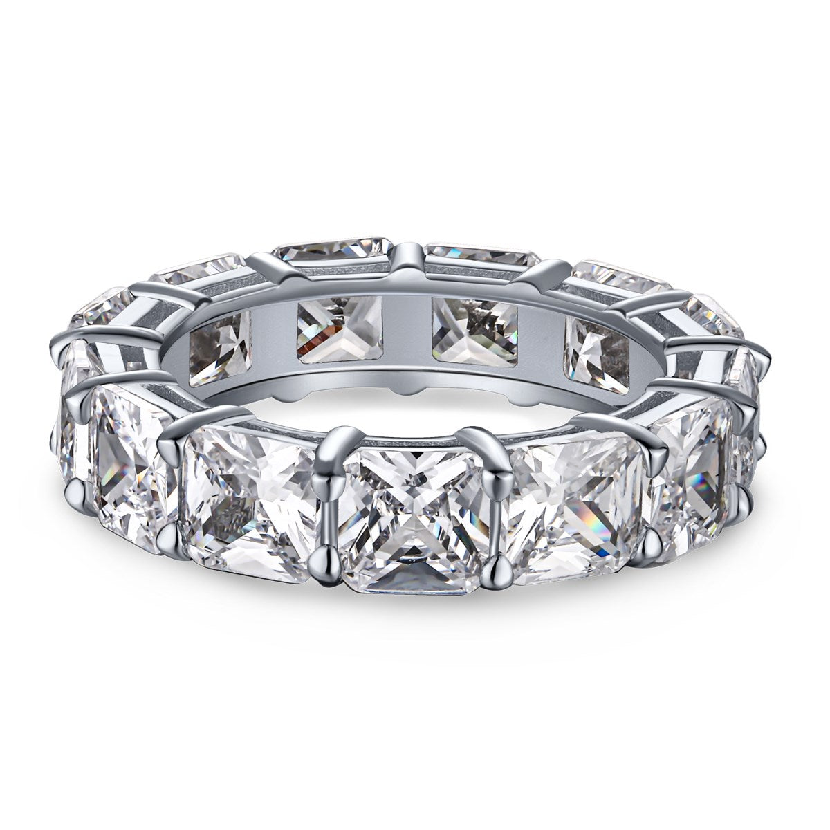 [Marin Jewelry]Elegant Princess Cut Tennis Ring