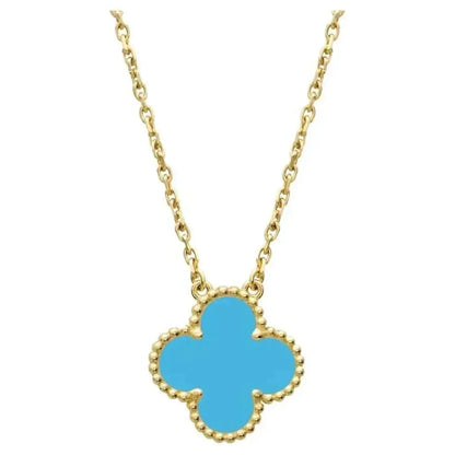 [Marin-Jewelry]CLOVER 15MM VINTAGE TURQUOISE NECKLACE