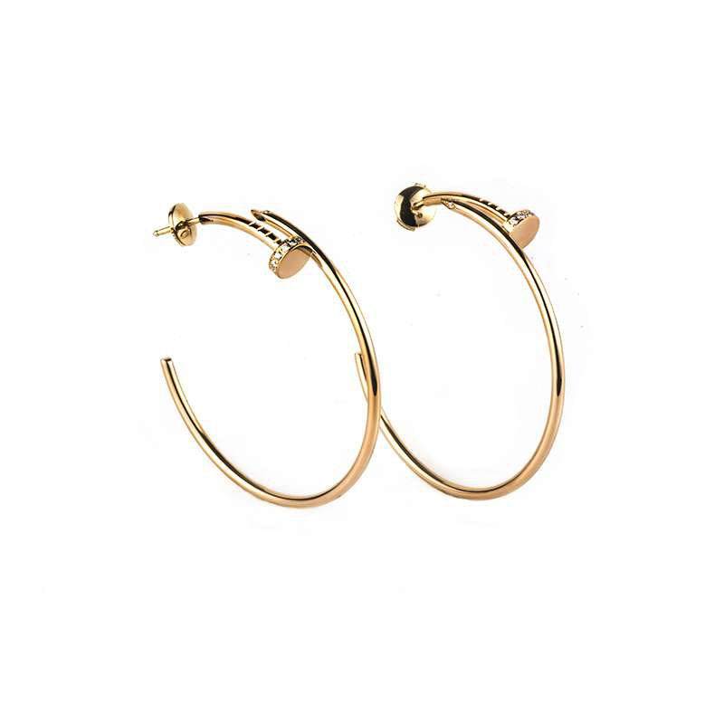 [Marin]JUSTE EARRINGS GOLD DIAMONDS 1.8MM