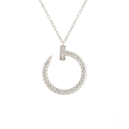 [Marin]JUSTE NECKLACE SILVER DIAMONDS