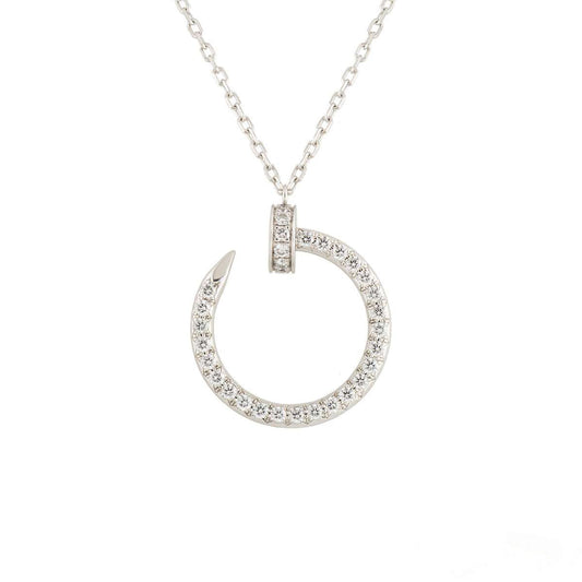 [Marin]JUSTE NECKLACE SILVER DIAMONDS