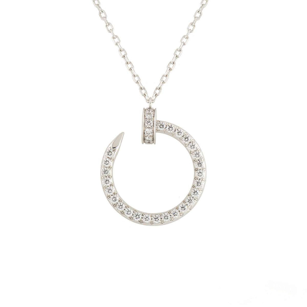 [Marin]JUSTE NECKLACE SILVER DIAMONDS