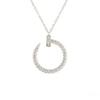 [Marin]JUSTE NECKLACE SILVER DIAMONDS