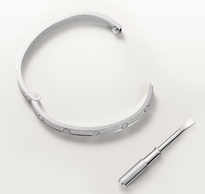 [Marin]NEW-LOVE-4.8MM-Width Diamond-Studded Bracelet