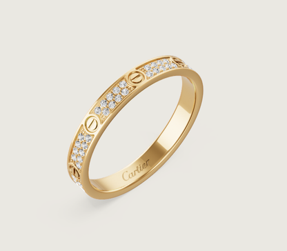 [Marin-Jewelry]LOVE RING 2.6mm幅 フルダイヤリング ゴールド