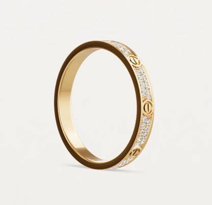 [Marin-Jewelry]LOVE RING 2.6mm幅 フルダイヤリング ゴールド