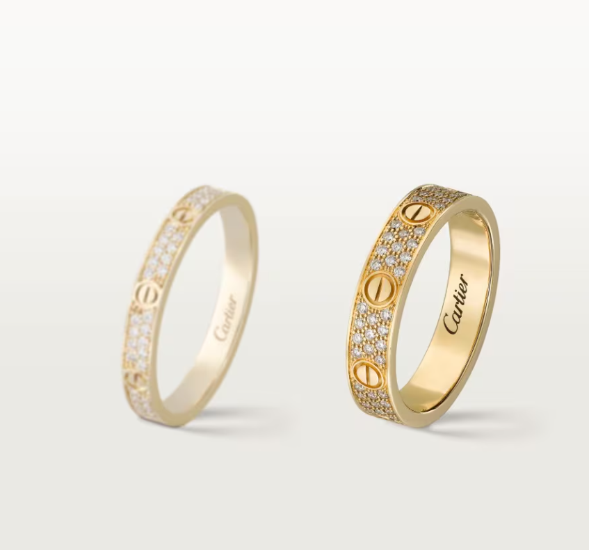 [Marin-Jewelry]LOVE RING 4mm-wide full-diamond ring GOLD