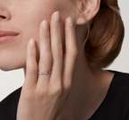 [Marin]BAGUE LOVE Bague entièrement pavée de diamants de 2,6 mm de large en argent