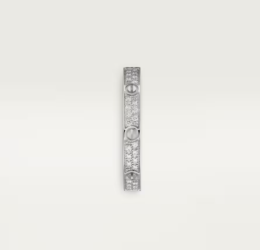 [Marin]LOVE RING 2.6mm-wide full-diamond ring silver