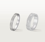 [Marin]BAGUE LOVE Bague entièrement pavée de diamants de 2,6 mm de large en argent