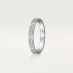 [Marin]BAGUE LOVE Bague entièrement pavée de diamants de 2,6 mm de large en argent