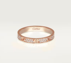 [Marin]LOVE RING 2.6mm-wide full-diamond ring Rose Gold
