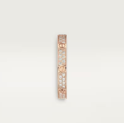 [Marin]LOVE RING 2.6mm-wide full-diamond ring Rose Gold