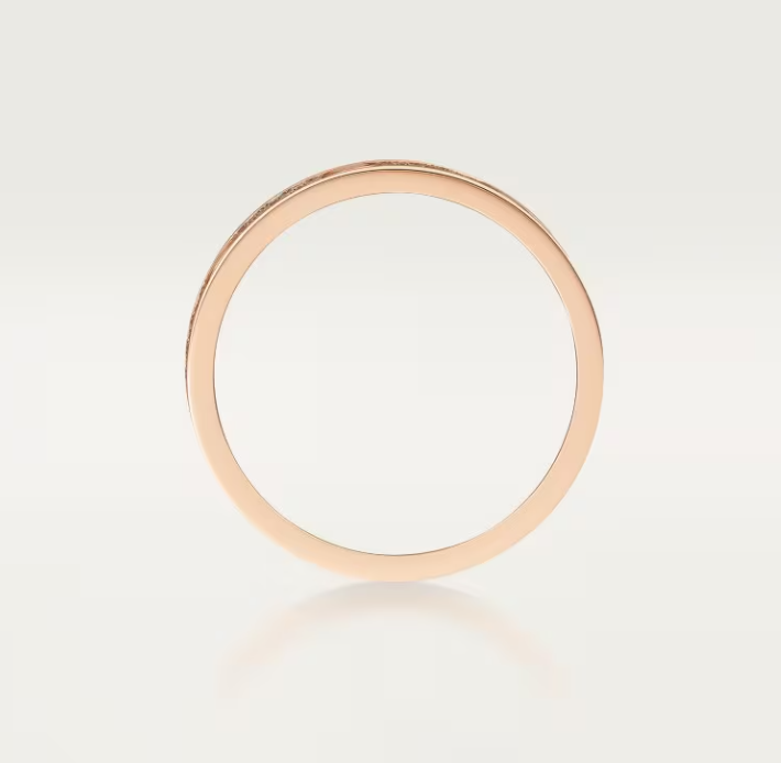 [Marin]LOVE RING 4mm-wide full-diamond ring Rose Gold