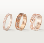 [Marin]LOVE RING 4mm-wide full-diamond ring Rose Gold