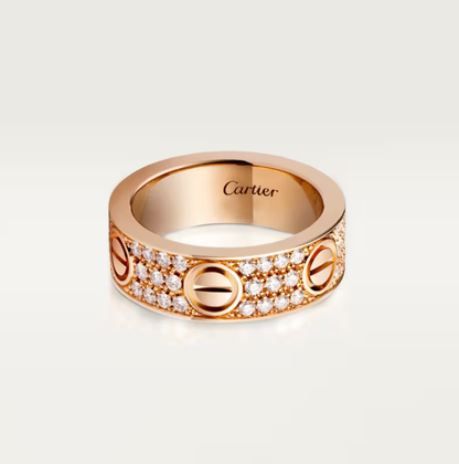 [Marin-Jewelry]LOVEリング 6.5mm幅 フルダイヤモンドリング Marin-Jewelry ゴールド