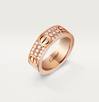 [Marin]LOVE RING 6.5mm-wide full-diamond ring Rose Gold