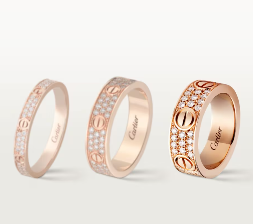 [Marin-Jewelry]LOVEリング 6.5mm幅 フルダイヤモンドリング Marin-Jewelry ゴールド